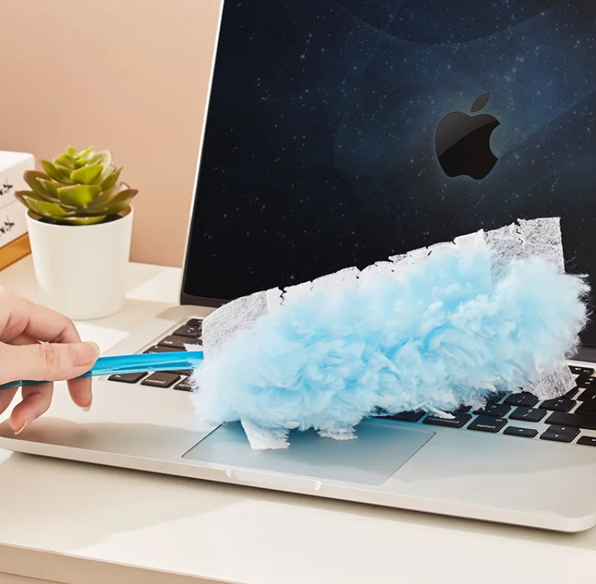 Double sided 360 ° electrostatic dust duster is used for large-scale cleaning of dust, spider webs, and disposable dust collecto