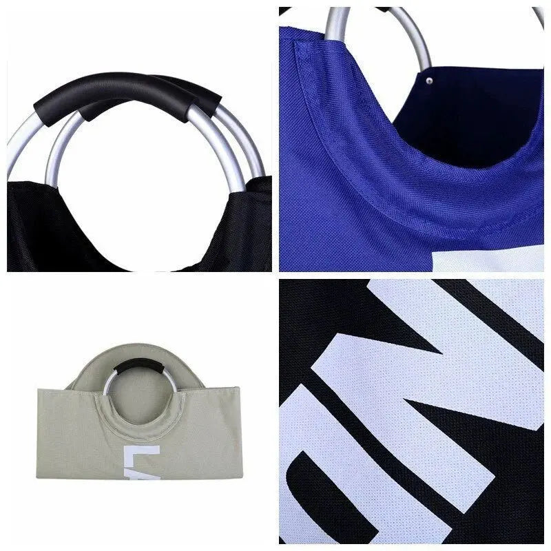 Extra-Large Waterproof Laundry Basket with Padded Handle - Foldable, Multi-Purpose Storage for Bathroom, Laundry Room, Balcony