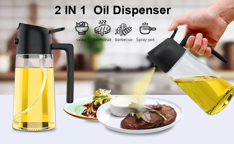 200/300/500ML Pneumatic Spray Bottle Fitness Barbecue Spray Oil Dispenser Kitchen Oil Spray Bottle Cooking Olive Oil Sprayer