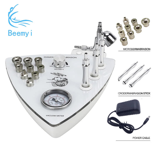 Diamond Microdermabrasion Machine 3 in 1 Vacuum 65-68cmHg Exfoliation Peeling Hydration Facial Device