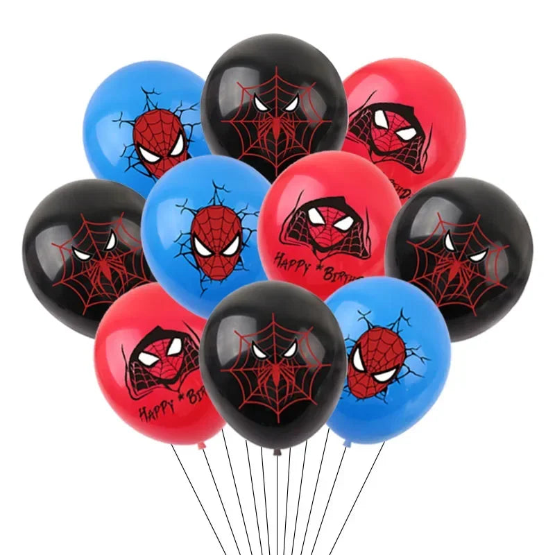 10pcs 12inch Marvel Superhero Party Supplies Spider-Man Theme Birthday Decorations Latex Balloons Kids Birthday Party Balloons
