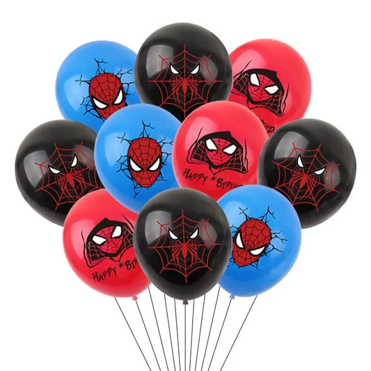 10pcs 12inch Marvel Superhero Party Supplies Spider-Man Theme Birthday Decorations Latex Balloons Kids Birthday Party Balloons
