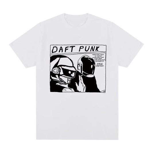 Daft Punk Vintage T-shirt French Electronic Music Clothing T Shirt New Tee Tshirt Womens Tops