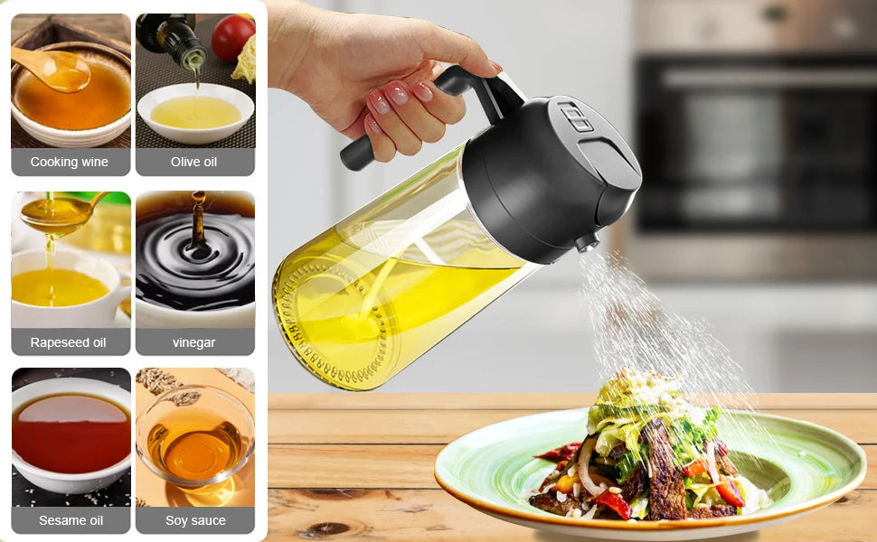 200/300/500ML Pneumatic Spray Bottle Fitness Barbecue Spray Oil Dispenser Kitchen Oil Spray Bottle Cooking Olive Oil Sprayer