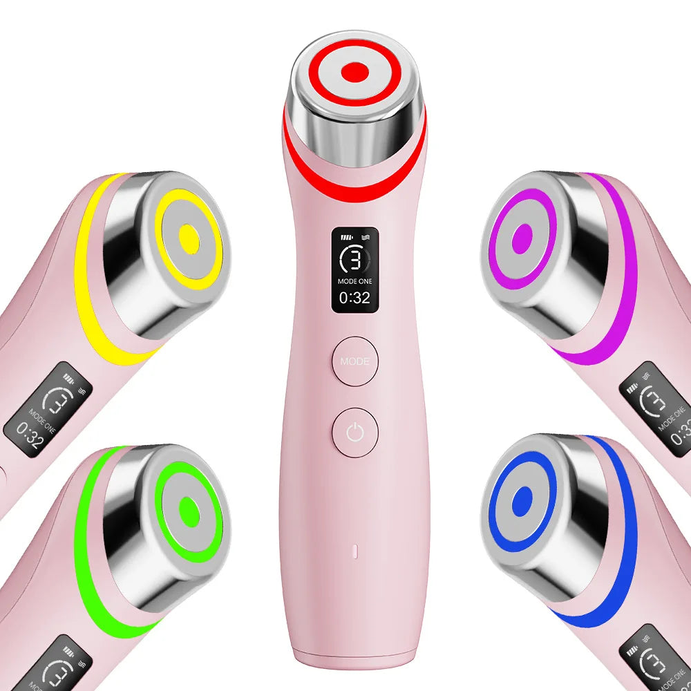 UBilli Booster Pro Led Facial Light Therapy 5 Colors Eye Beauty Wand Red Light Eye Massager for Skincare Rejuvenation Tool