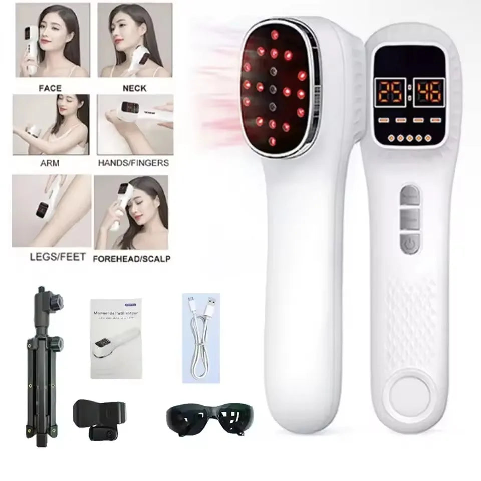 New Handheld Facial Body Red Light LED Laser Therapy Beauty Device Anti Aging Wrinkle Acne Rejuvenation Skin Tighten whitening