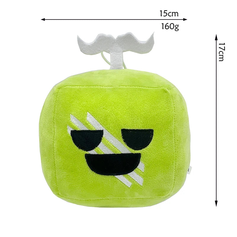 15cm Blox Fruits Plush Toys Anime Bloxfruits Devil Fruit Leopard Pattern Box Plush Pillow Soft Stuffed Toy Doll Children Gifts