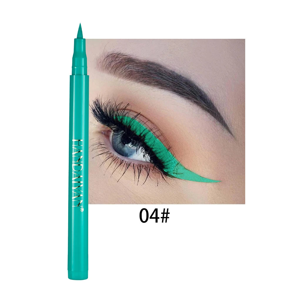 Waterproof Rainbow Matte Colorful Liquid Eye Liner Pencil White Pink Color Eyeliner Pen Makeup Make Up Long-Lasting Cosmetics
