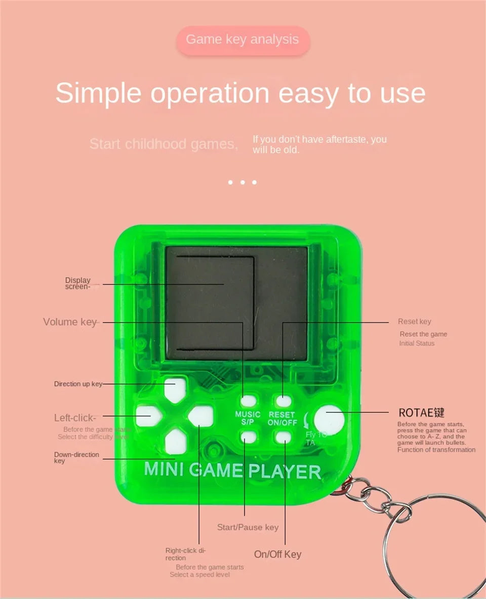 Retro Mini Handheld Game Players Classic Electronic Games Hand Held Console Game Child Puzzle Gaming Console Toys Gift