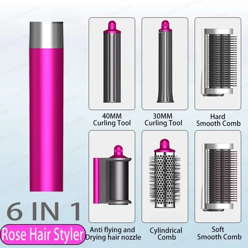 Professional  6 in 1 Curling Iron Hair Straightener Styling Tool Hair Dryer Hot Comb Negative Ions Blow Dryer Hair Care