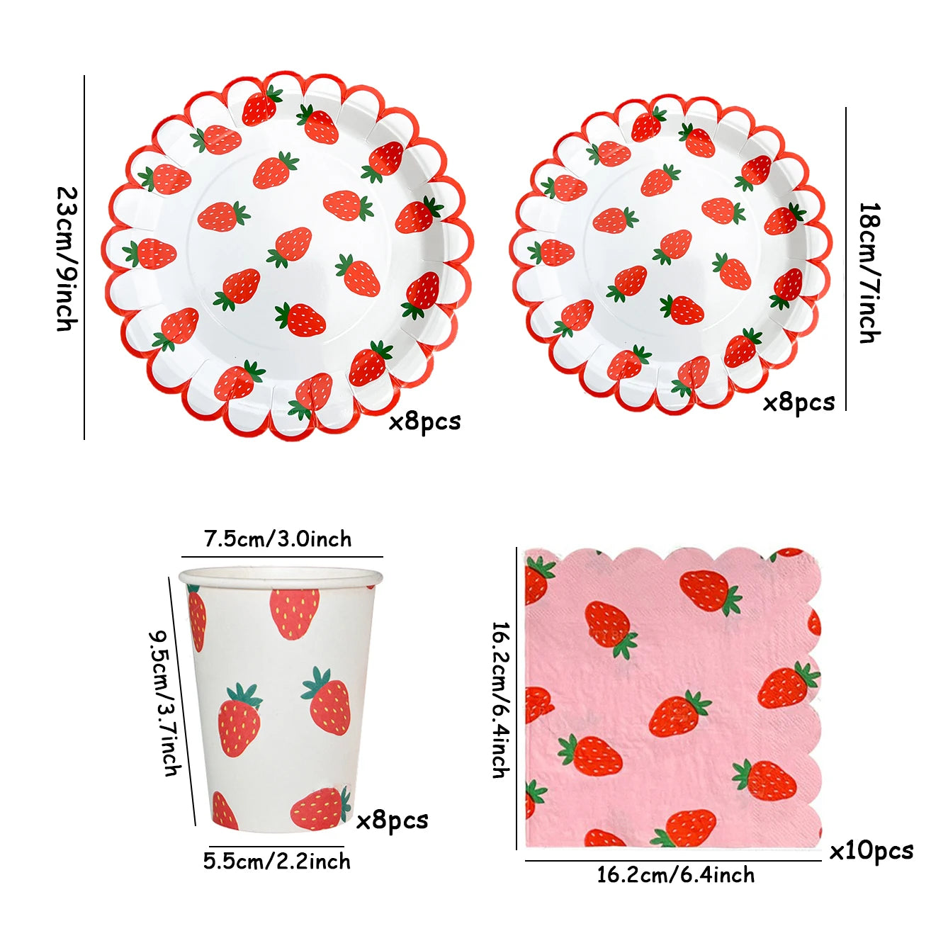 Strawberry Party Supplies and decorations