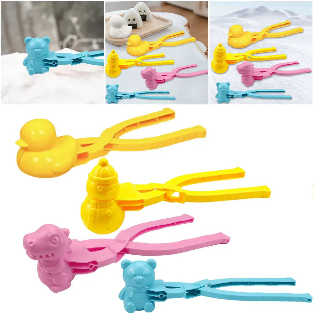 Duck Rice Mold DIY Snowball Maker Onigiri Mold with Handle Winter Snow Toys Cute Animal Rice Shaper for Kids and Adults