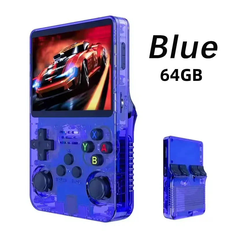 Compact Retro Gaming R36S Handheld Console 35 IPS Screen Linux System 64GB 128GB Internal Storage Thousands of Games