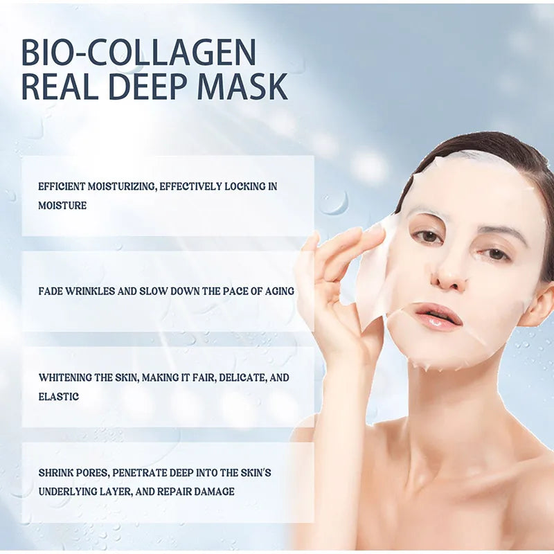 1/3/5/10PCS Bio Collagen Face Mask Anti Wrinkle Fade Face Fine Line Lift Firm Skin Anti-Aging Brighten SkinCare Korean Cosmetics