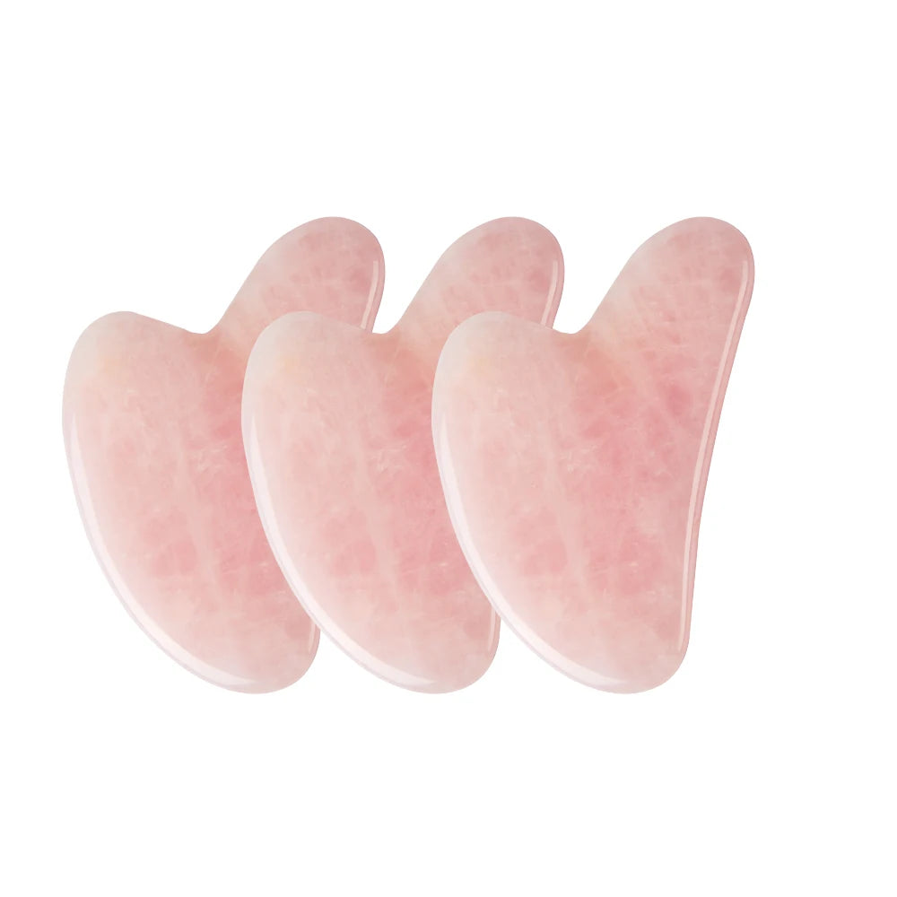 Rose Quartz Gua Sha For Face Massager Skin scraping GuaSha Lifting Natural Jade Massage for Face Gouache Scraper Wrinkle Remover