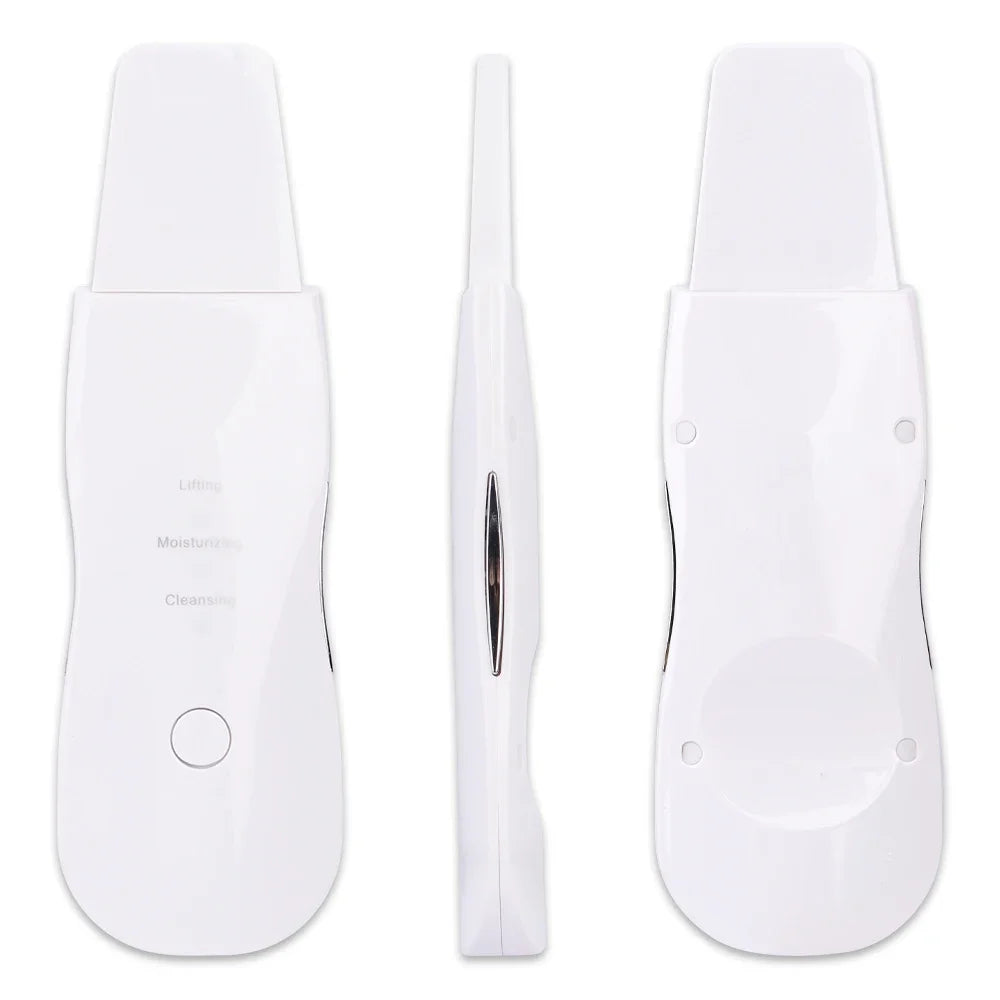 Ultrasonic Skin Scrubber Kit Vibration Face Spatula Blackhead Remover EMS LED Facial Massager Cavitation Peeling Facial Lifting