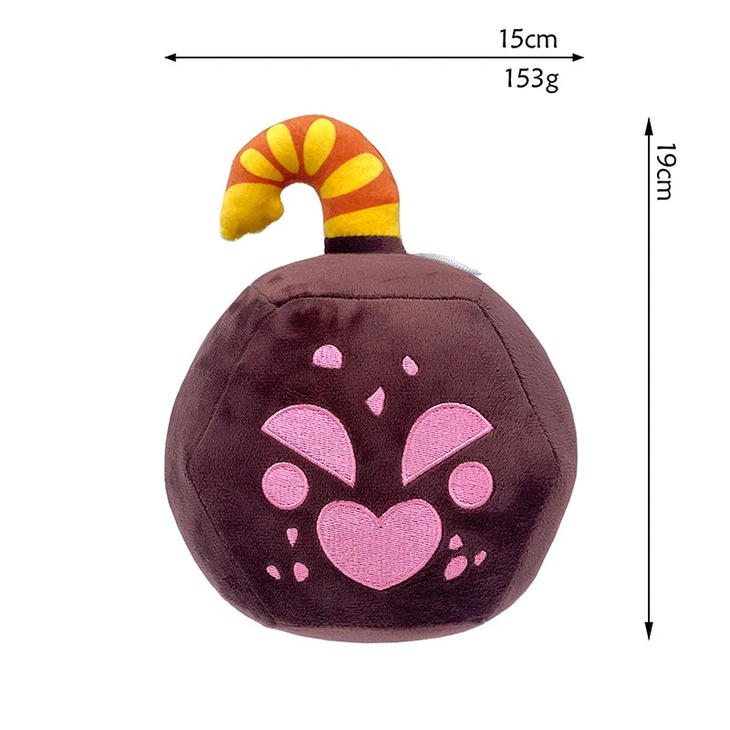 15cm Blox Fruits Plush Toys Anime Bloxfruits Devil Fruit Leopard Pattern Box Plush Pillow Soft Stuffed Toy Doll Children Gifts