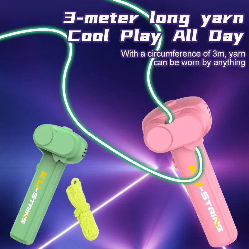 Glow in the Dark Rope Launcher Toy | Handheld Flying Shooter | Interactive Kids Lasso | Decompression Fun Toy for Party & Gifts