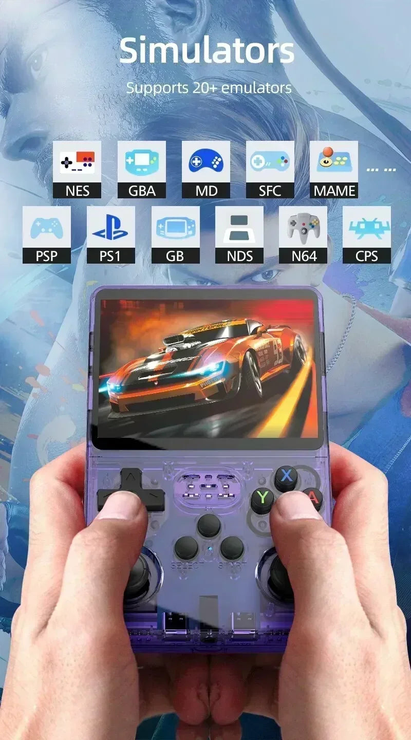 Compact Retro Gaming R36S Handheld Console 35 IPS Screen Linux System 64GB 128GB Internal Storage Thousands of Games