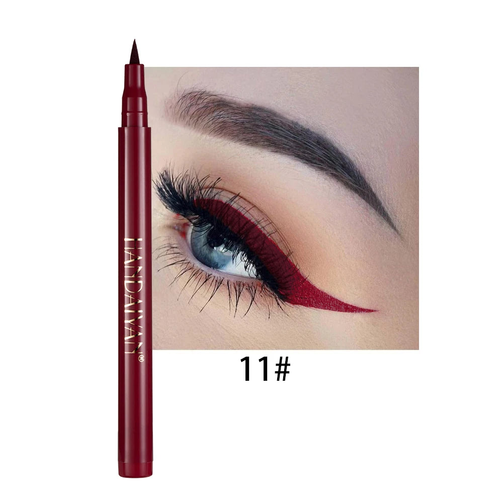 Waterproof Rainbow Matte Colorful Liquid Eye Liner Pencil White Pink Color Eyeliner Pen Makeup Make Up Long-Lasting Cosmetics
