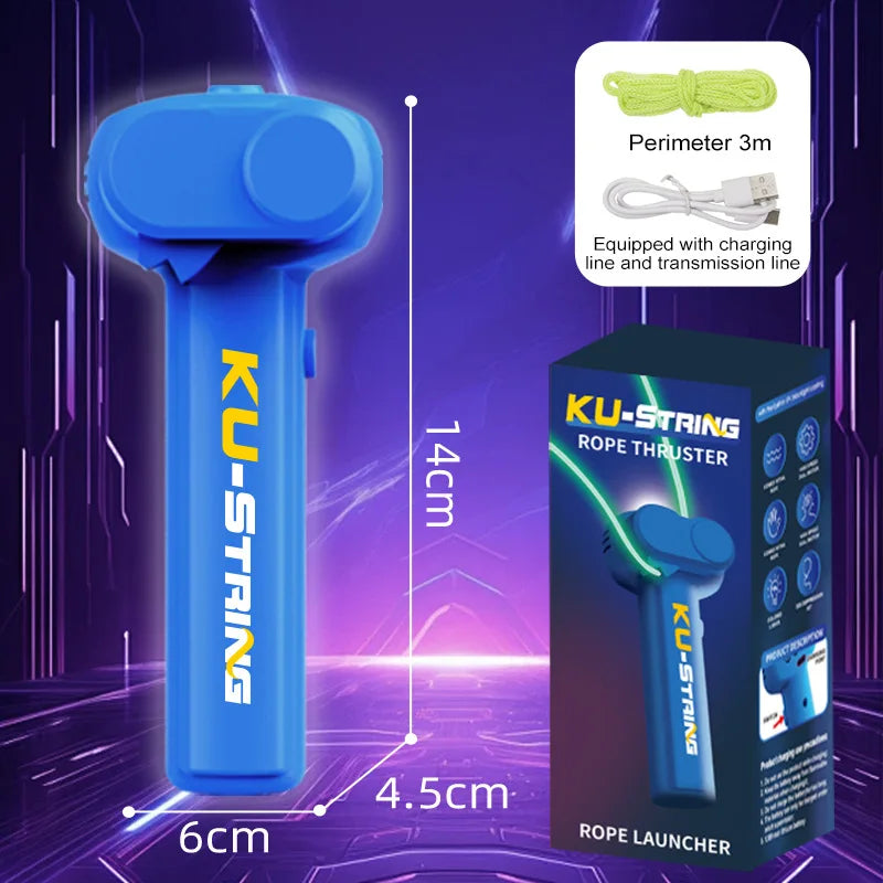 Glow in the Dark Rope Launcher Toy | Handheld Flying Shooter | Interactive Kids Lasso | Decompression Fun Toy for Party & Gifts