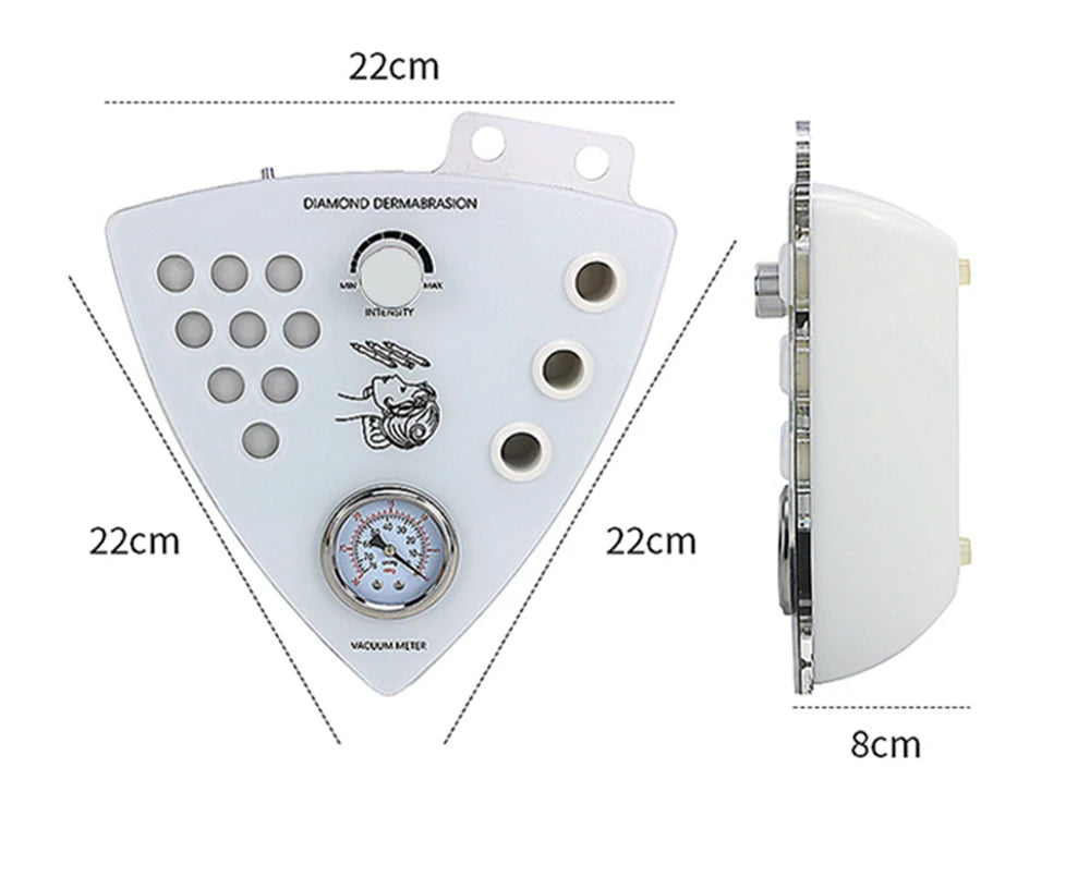 Diamond Microdermabrasion Machine 3 in 1 Vacuum 65-68cmHg Exfoliation Peeling Hydration Facial Device
