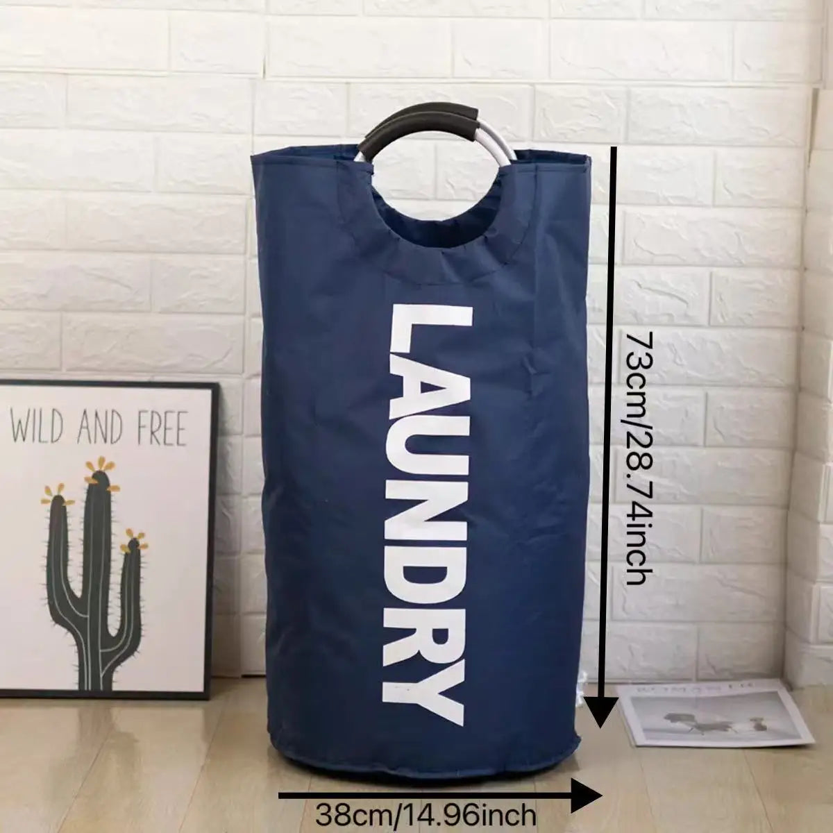 Household Laundry Basket Collapsible Waterproof Clothes Baskets with Handles Dirty Fabric Laundry Basket for Bedroom Balcony