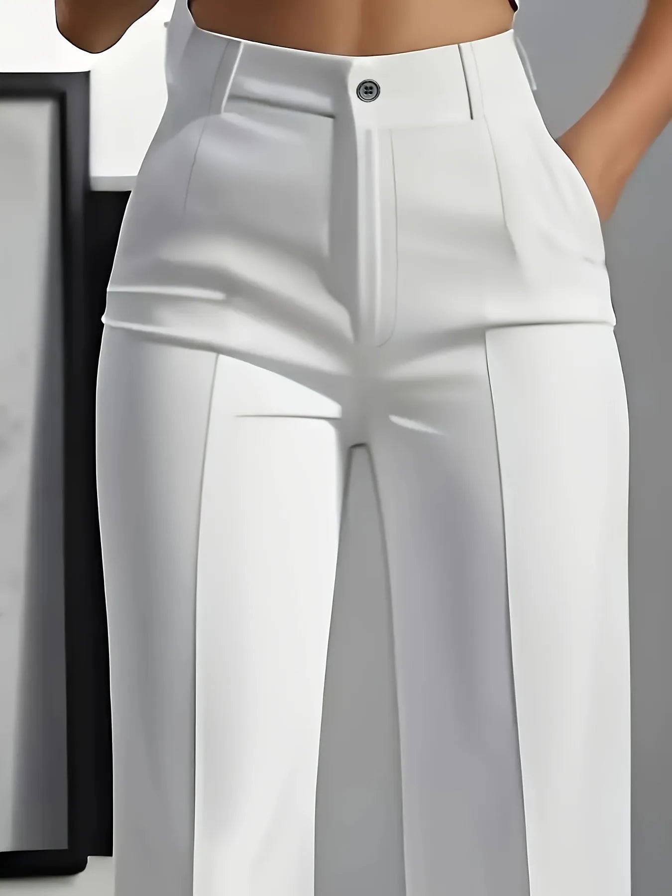 European and American cross-border 2025 new women's high-waisted, draped, straight-cut, simple suit pants for women