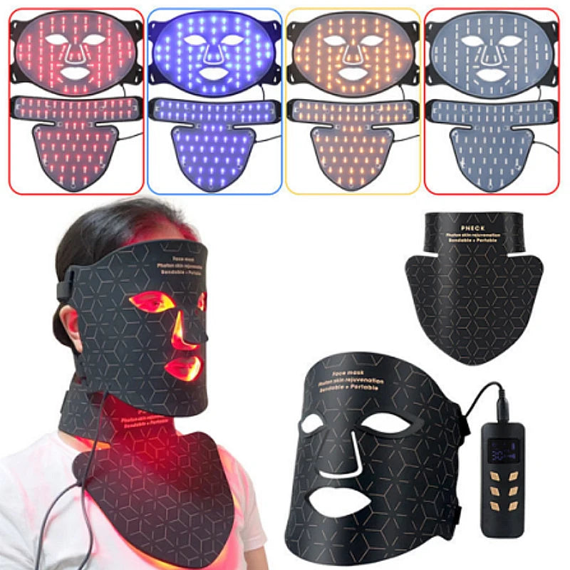 Wholesale Silicone LED Mask Face With Neck LED Photon Red Light Infrared Therapy Flexible Facial Mask Repair Skin Wireless Use