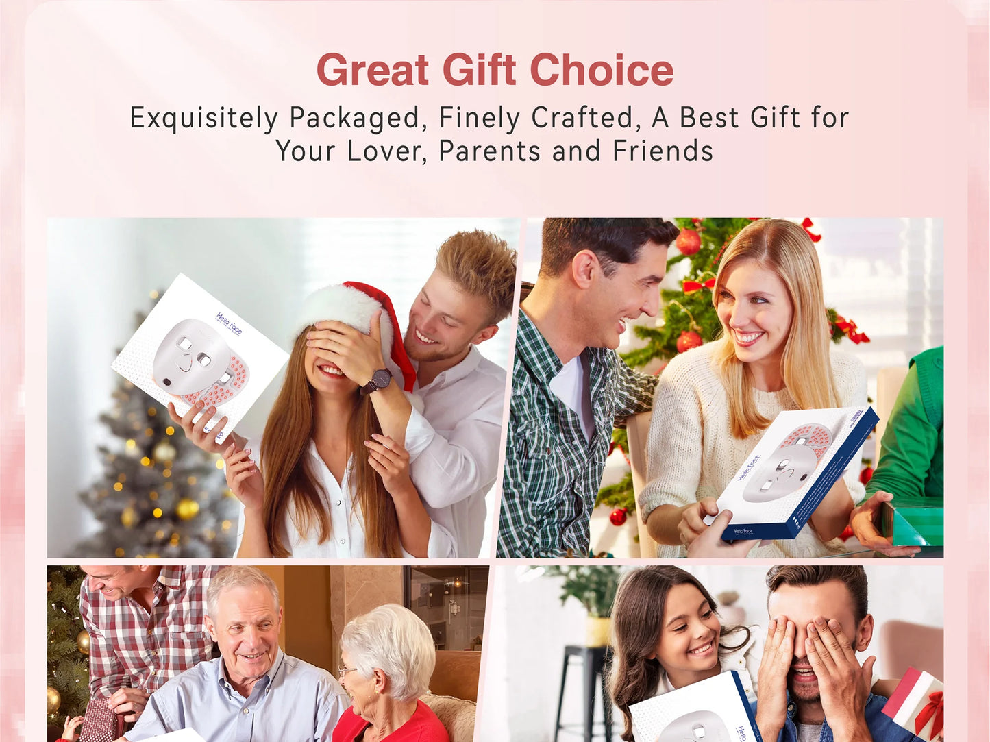 Hello Face M500S LED Mask Device Skin Care Tool Best Gift for lovers, parents, and friends