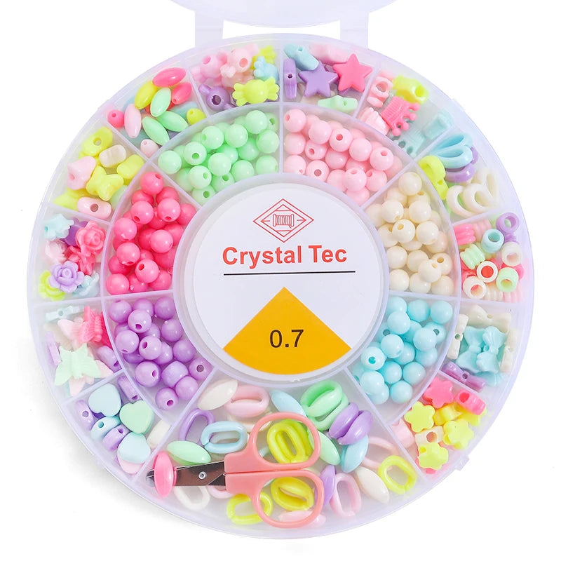 Clay Beads Bracelet Making Kit Seed Letter Alphabet DIY Art Craft Beads Kit with Charms for Jewelry Making Crafts Gifts 8 Styles