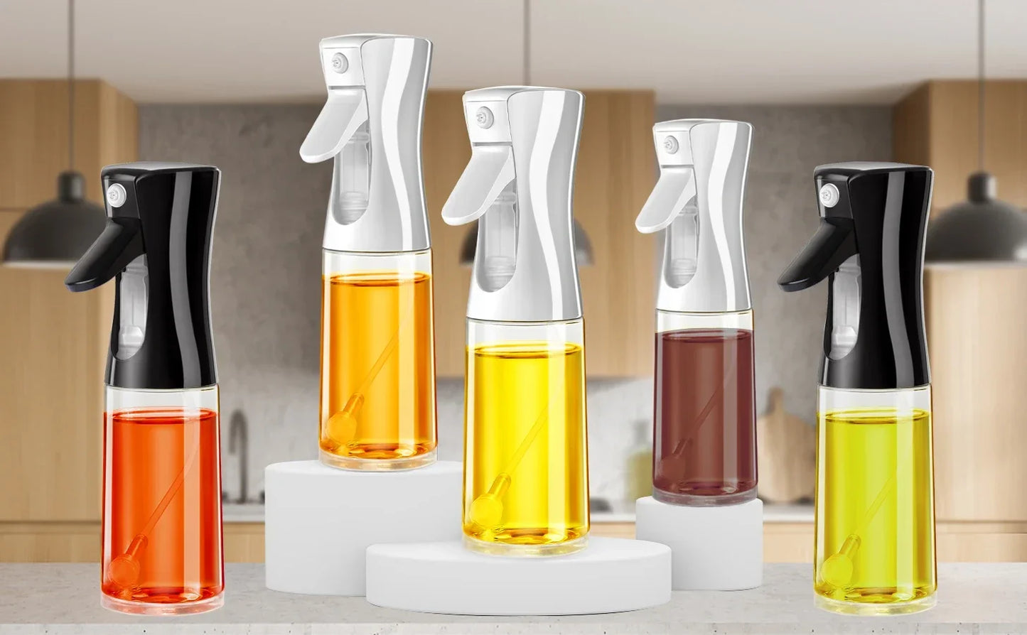 200/300/500ML Pneumatic Spray Bottle Fitness Barbecue Spray Oil Dispenser Kitchen Oil Spray Bottle Cooking Olive Oil Sprayer