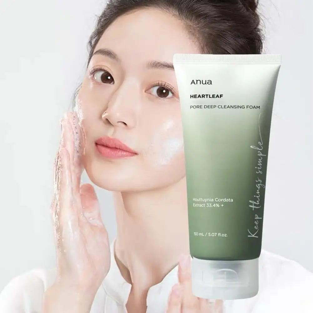 Korean Skin Care Deep Cleaning Facial Cleanser Moisturizing Refreshing Oil Control Not Tight Cleanser Dense Foam 150ml