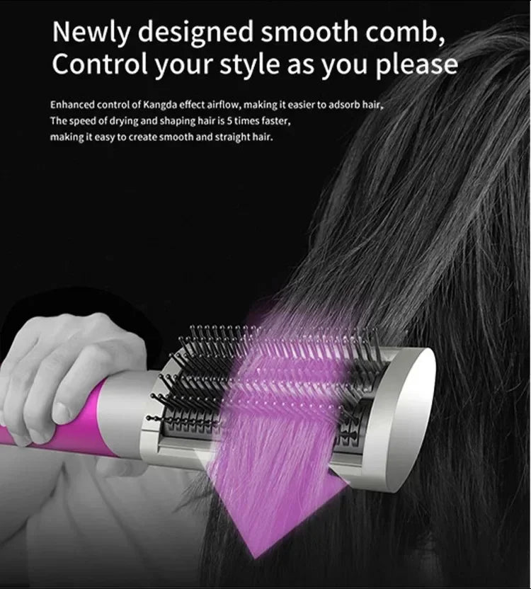 Professional  6 in 1 Curling Iron Hair Straightener Styling Tool Hair Dryer Hot Comb Negative Ions Blow Dryer Hair Care