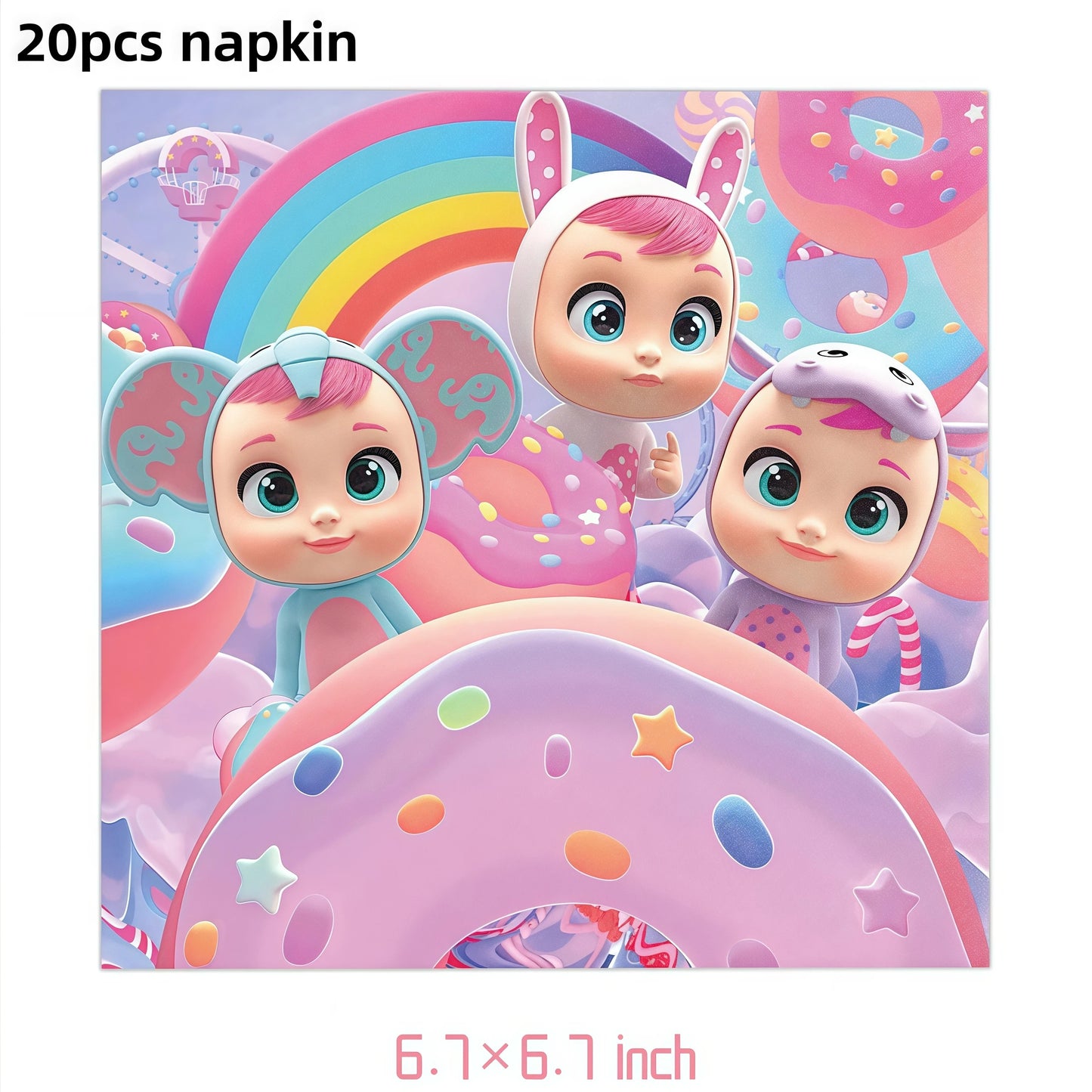 Cry Babiesed Birthday Party Decoration Tableware Cups Plates Balloons Cake Topper Tablecloth Backdrop Baby Shower Party Supplies