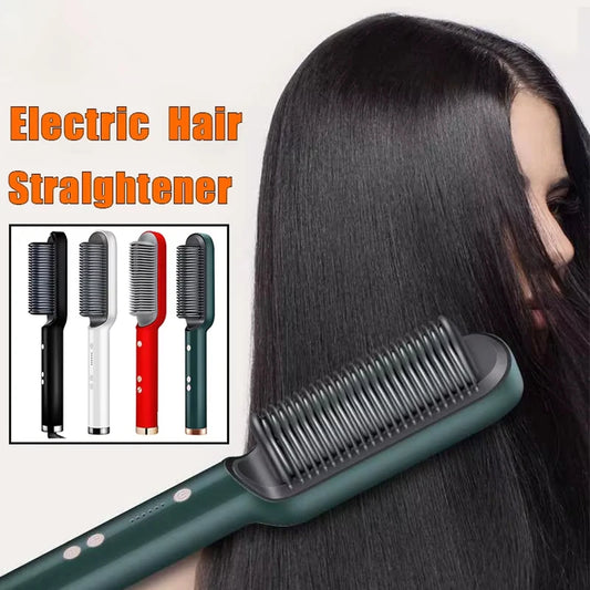 Hair Straightener Quick Heated Electric Hot Comb Hair Straightener Professional Negative Ion Hair Care Hairstyle Brush