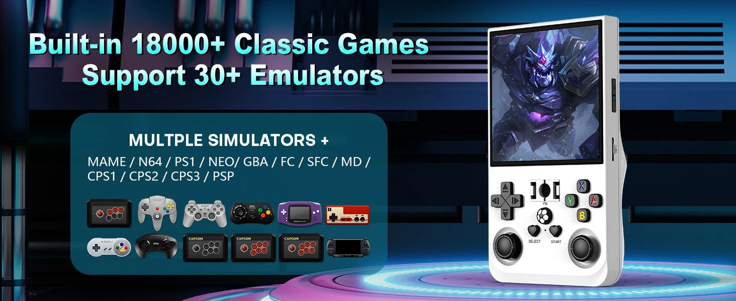 Retro Handheld Game Console Linux System 4.0 Inch IPS Screen Open Source R36MAX Portable Video Player Kids Gift