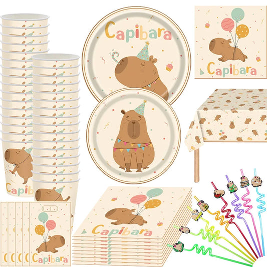 Capybara Theme Birthday Party Supplies and Decorations
