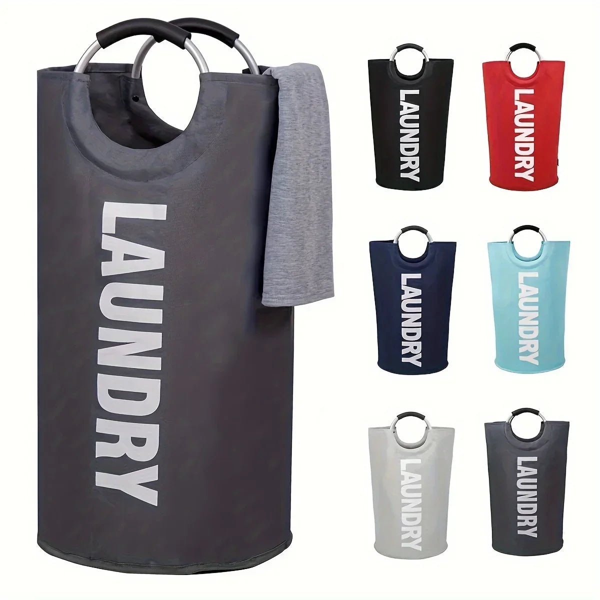 Extra-Large Waterproof Laundry Basket with Padded Handle - Foldable, Multi-Purpose Storage for Bathroom, Laundry Room, Balcony