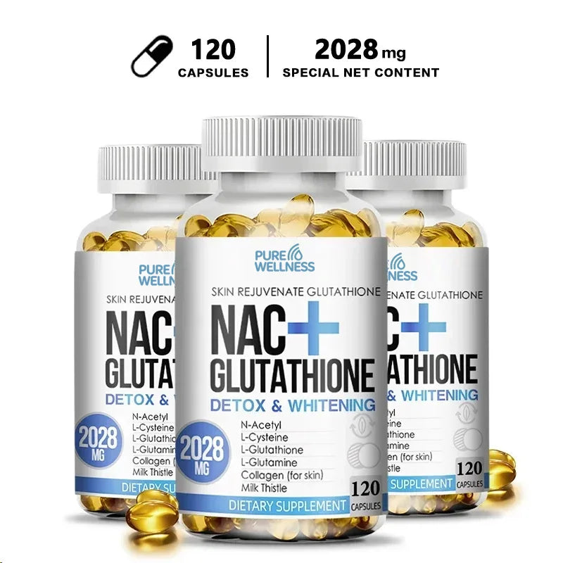 Glutathione Protein Capsules, Beautiful Skin, Antioxidant Supplement, Healthy Skin Care, Hair, Nails, Immune Support