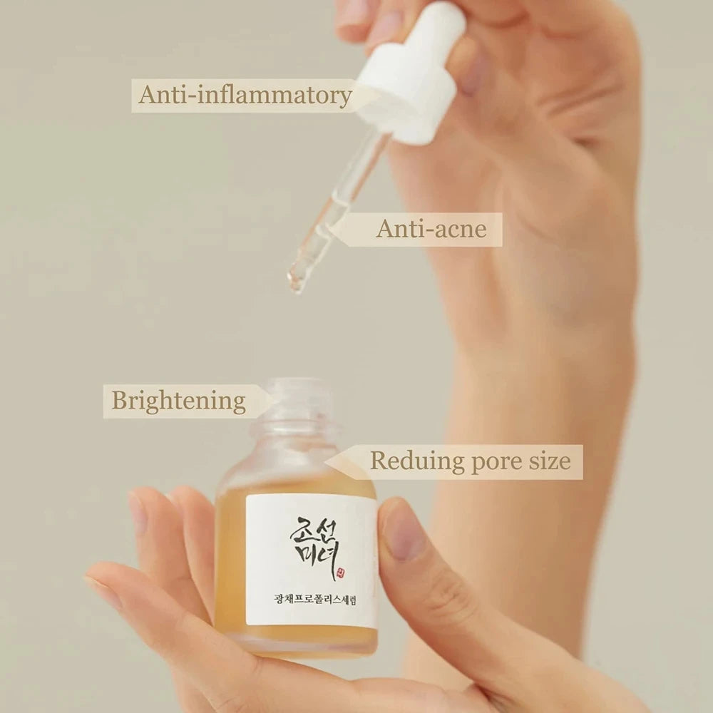 Korean Beauty Essence 30ml Moisturizing Ampoule Face Anti Aging Nicotinamide Whitening Ginseng Snail Repair Raise Skin Color