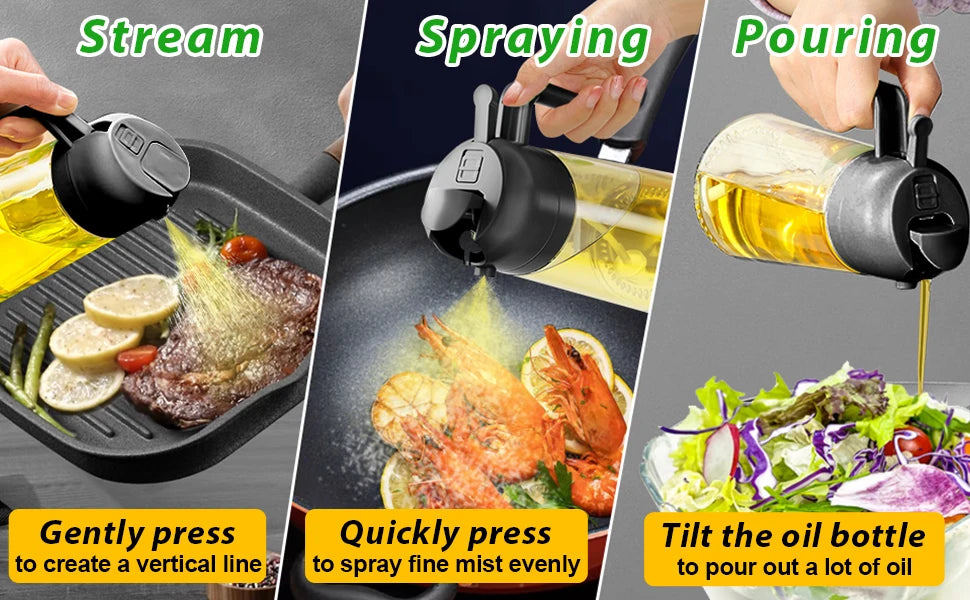 200/300/500ML Pneumatic Spray Bottle Fitness Barbecue Spray Oil Dispenser Kitchen Oil Spray Bottle Cooking Olive Oil Sprayer