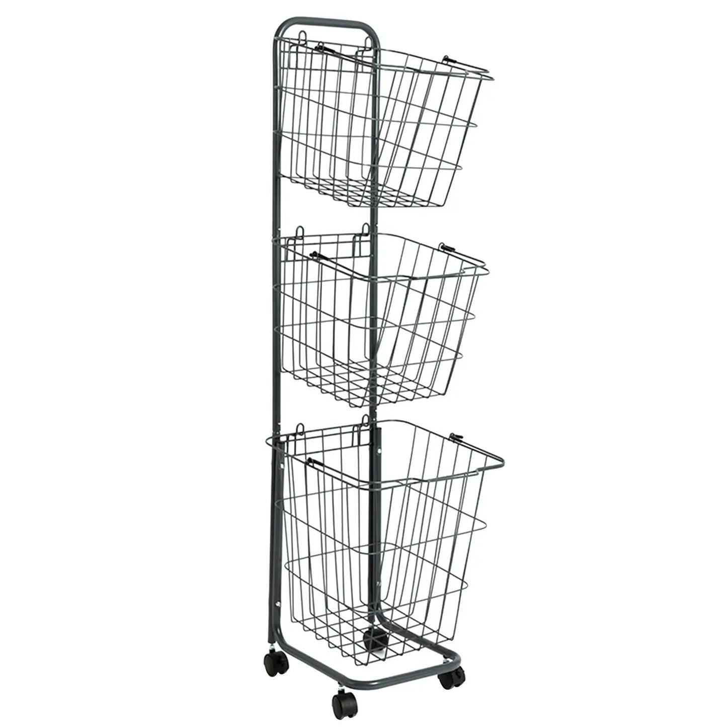 Laundry Rack Basket, Undressing Laundry Basket, 3 Tiers, Removable and Stackable, Large Capacity