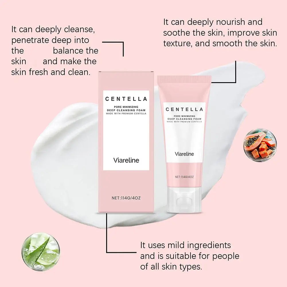 Centella Asiatica Moisturizing Facial Cleanser Deeply Cleanses Facial Skin Repairs Barrier Soothes Sensitive Discomfort Skincare