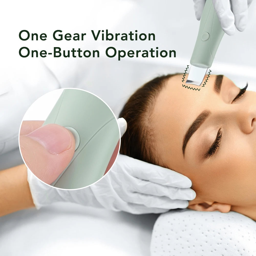 Electric Ultrasonic Skin Scrubber Vibration Face Spatula Peeling Blackhead Remover Facial Lifting Cleansing Ultrasonic Skin Care