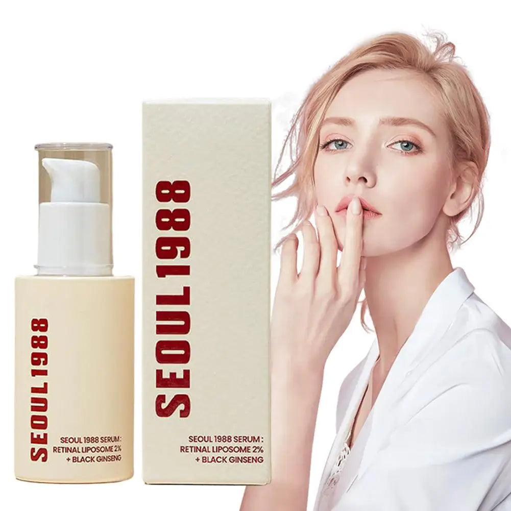 Korean SEOUL 1988 Moisturizing Serum Niacinamide Sunscreen Snail Cream Black Gingeng Extract Glow Face Serum Improve Skin Care