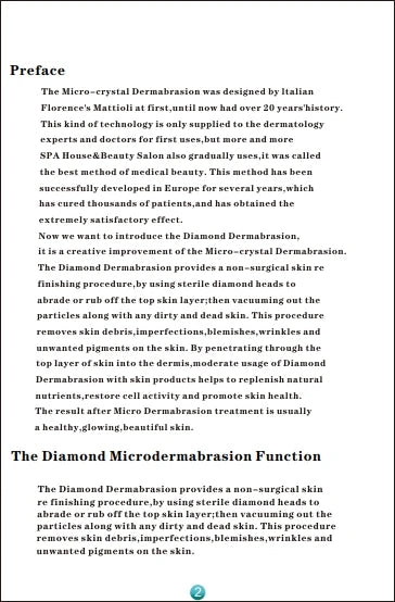 Diamond Microdermabrasion Machine 3 in 1 Vacuum 65-68cmHg Exfoliation Peeling Hydration Facial Device