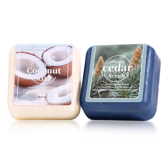 Coconut Glutathione Natural Plant Oil Whitening Cleansing Soap, Portable Travel Business Trip Hotel Cleansing and Bathing Essential Oil Soap Handmade Soap