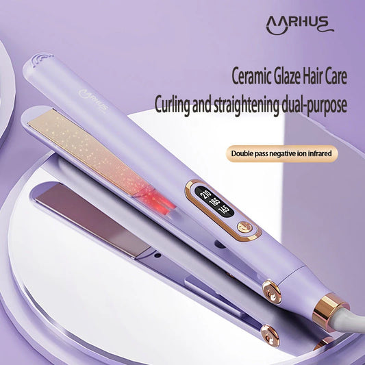 Women's Curler Hair Straightener 2-in-1 Professional Negative Ion Essential Oil Hair Care Hairdressing Tool For Xiaomi Hair Iron