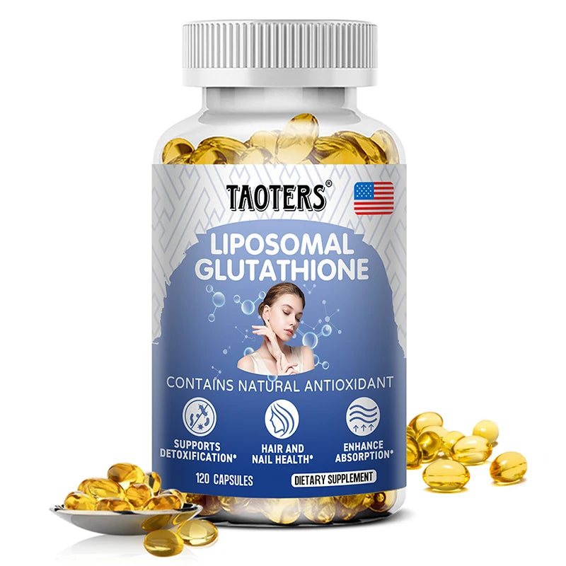 Liposomal Glutathione, Powerful Antioxidant, Supports Immune Health, Brightens Skin, Anti-Aging, 120 Vegetarian Capsules